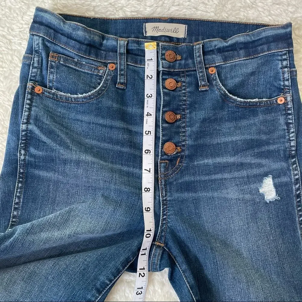 MADEWELL 10" High-Rise Skinny Jeans Wash: Button-Front TENCEL™ Denim Edition - Picture 6 of 10